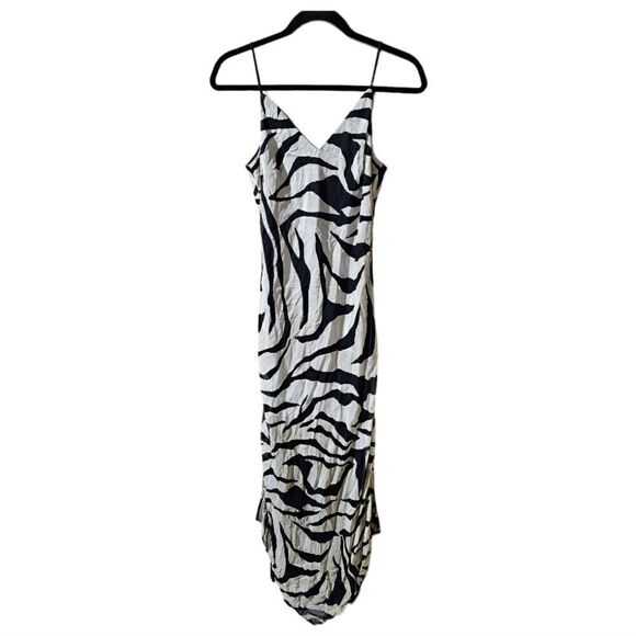 JOSEPH RIBKOFF Chic Flattering Animal Print Strappy Back Maxi Dress Gown- Size 4 - Picture 1 of 7
